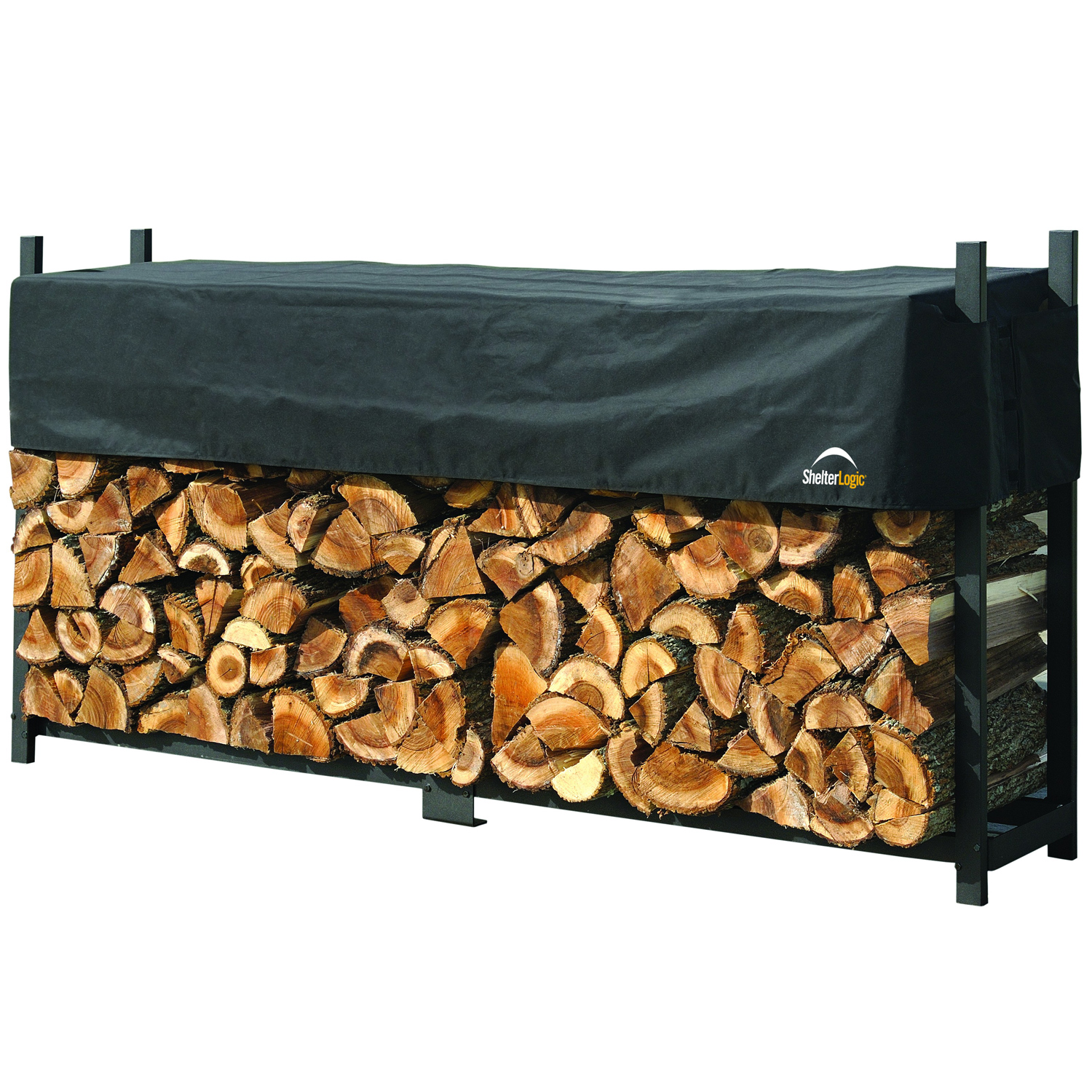 ShelterLogicMetall Kaminholzregal inkl. Abdeckungschwarz238,3 x 36,3 x 118,9 cm